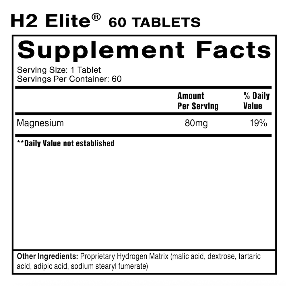 H2 elite 60 tablets