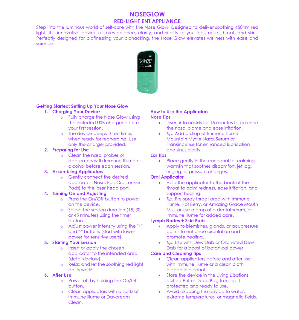 nose glow - red light ear - nose - throat care appliance