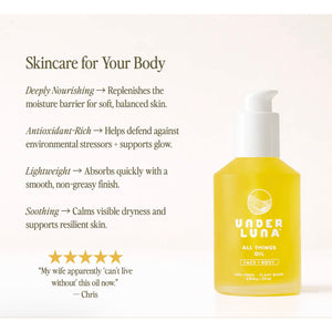 all things face + body oil - deep hydration for face + skin 200ml