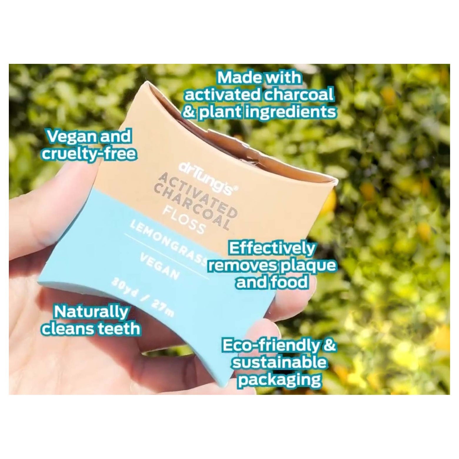 activated charcoal vegan floss