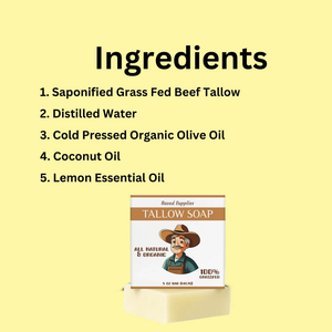 tallow and honey soap 140g