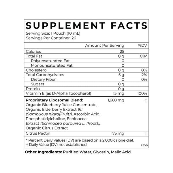 liposomal elderberry 260ml (26 pouches)