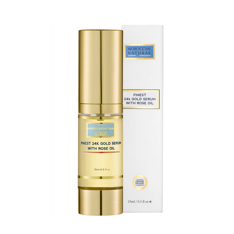 24K gold serum with rose oil 15ml